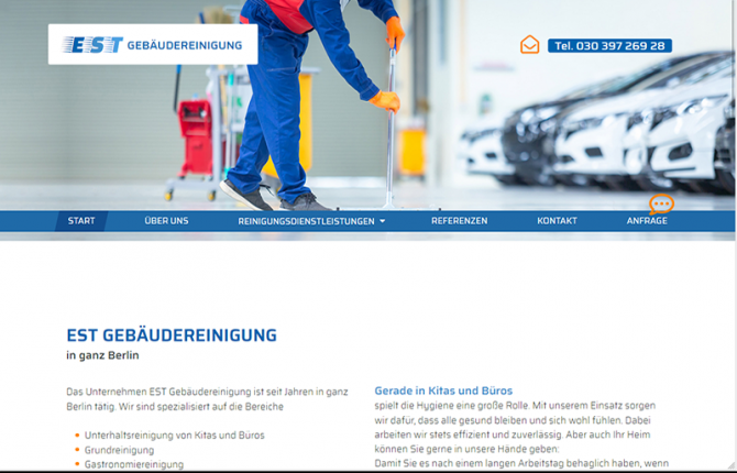 EST Gebäudereinigung - Website