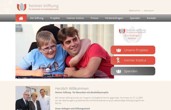 Heimer Stiftung - Website
