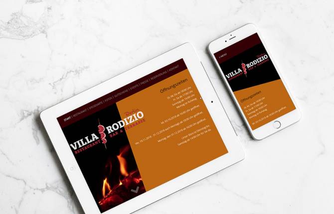 website restaurant villa rodizio