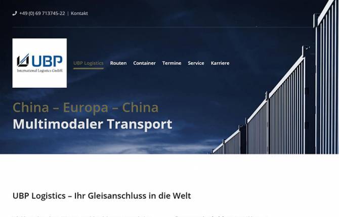 UBP International Logistics - Website
