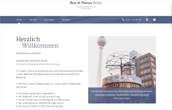 Beer & Partner Berlin - Website