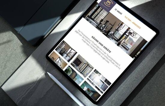 Webdesign Berlin Therapiezentrum T5, Ansicht Tablet