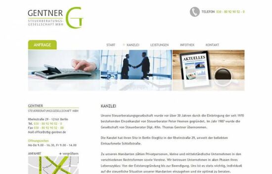 Webdesign Gentner Steuerberatungsgesellschaft