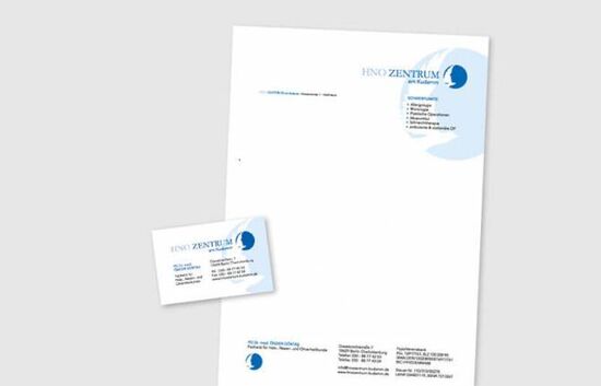 HNO Zentrum am Kudamm Visitenkarten und Briefbogen