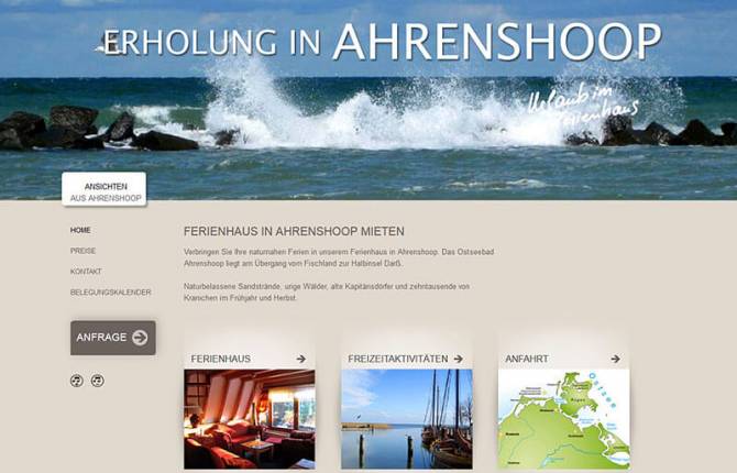 Ferienhaus Ahrenshoop - Website