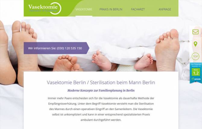 Vasektomie Berlin - Webdesign