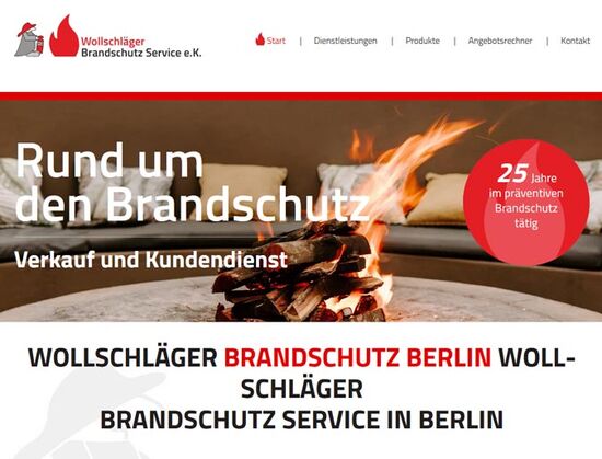Webdesign Wollschläger Brandschutz Service e.K. in Berlin