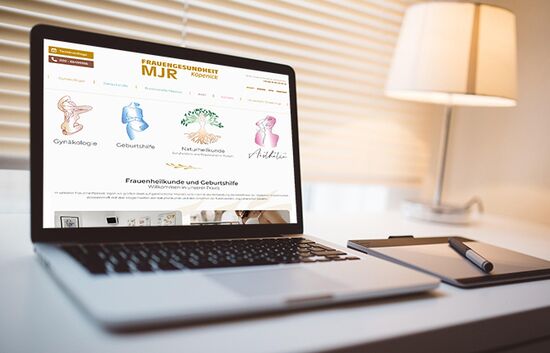 MJR Frauengesundheit Köpenick Webdesign Referenz Laptop