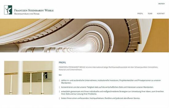 Webdesign Frantzen Steinhardt Wehle