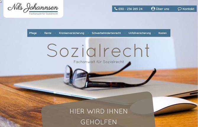 Rechtsanwaltskanzlei Johannsen - Website