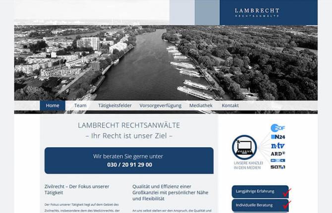 Lambrecht Rechtsanwälte - Website