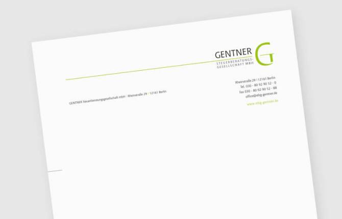 Steuerberatungskanzlei Gentner - Briefbogen