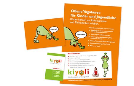 Gestaltung Visitenkarten, DIN A6 Postkarten und Infoblatt, Referenz Grafikdesign