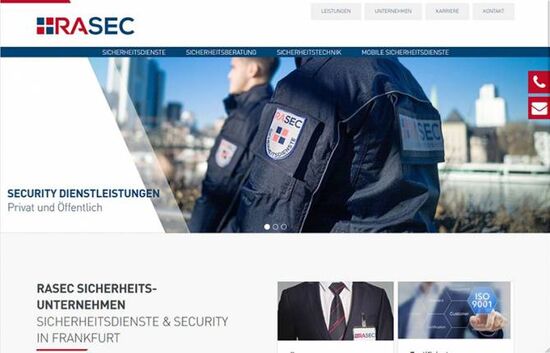 Webdesign RASEC Sicherheitsdienst