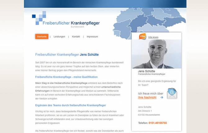 Krankenpflege Schütte - Website