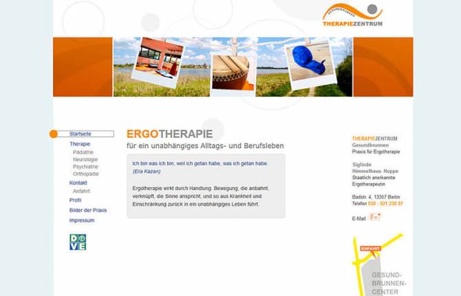 Therapiezentrum Gesundbrunnen - Website