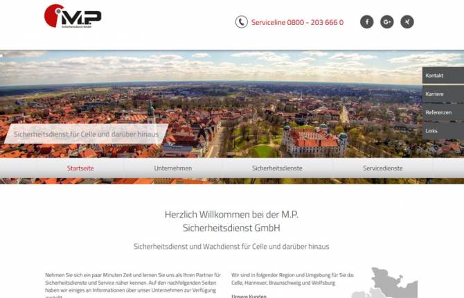 M.P. Sicherheitsdienst - Website