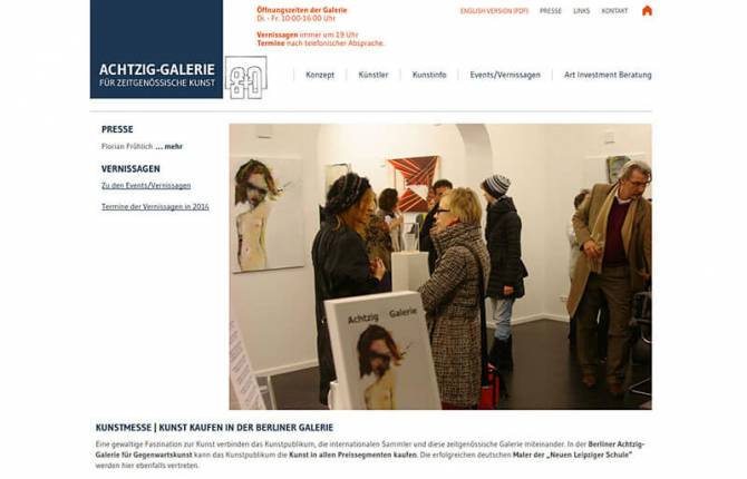 Galerie Achtzig - Website