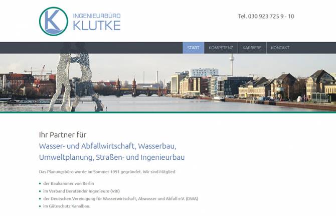 Ingenieurbüro Klutke - Website