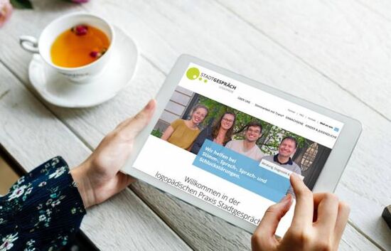 Webdesign Logopädie Stadtgespräch, Responsive Design Tablet
