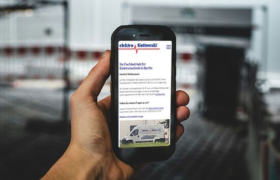 Elektro Guttowski, Webdesign für Elektroinstallation
