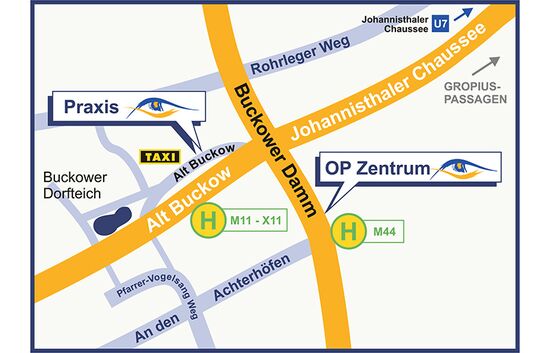 Augenarztpraxis Dr. Liegl Referenz Grafikdesign Anfahrtskizze