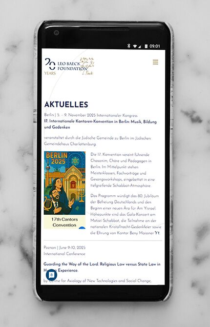 Website Betreuung Leo Baeck Foundation
