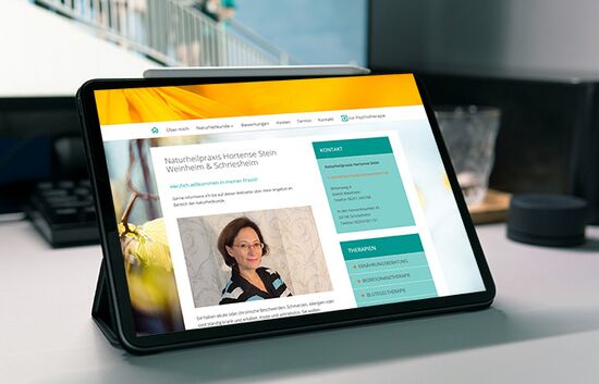 Webdesign Naturheilkunde Stein, Responsive Design iPad