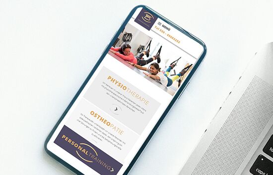 Webdesign Berlin Therapiezentrum T5, Responsive Design Smartphone