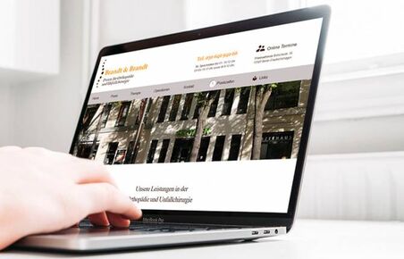 Orthopädie Brandt & Brandt, Referenz Webdesign, Laptop Ansicht