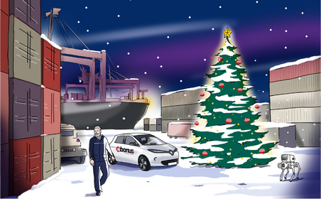 Illustration Weihnachten für Ciborius Berlin, Referenz Grafikdesign