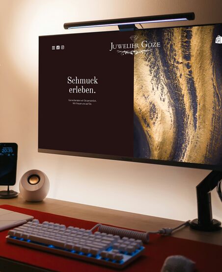Juwelier Göze, Webdesign Referenz, Desktop Ansicht