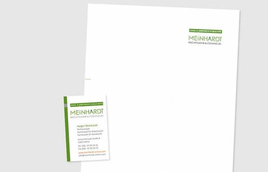 Visitenkarten und Briefbögen Holger Meinhardt