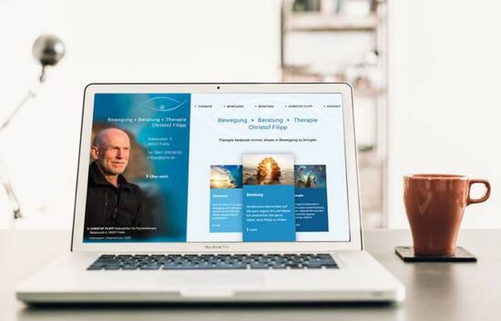 Responsive Design Heilpraktiker für Psychotherapie in Fulda, Laptop Ansicht